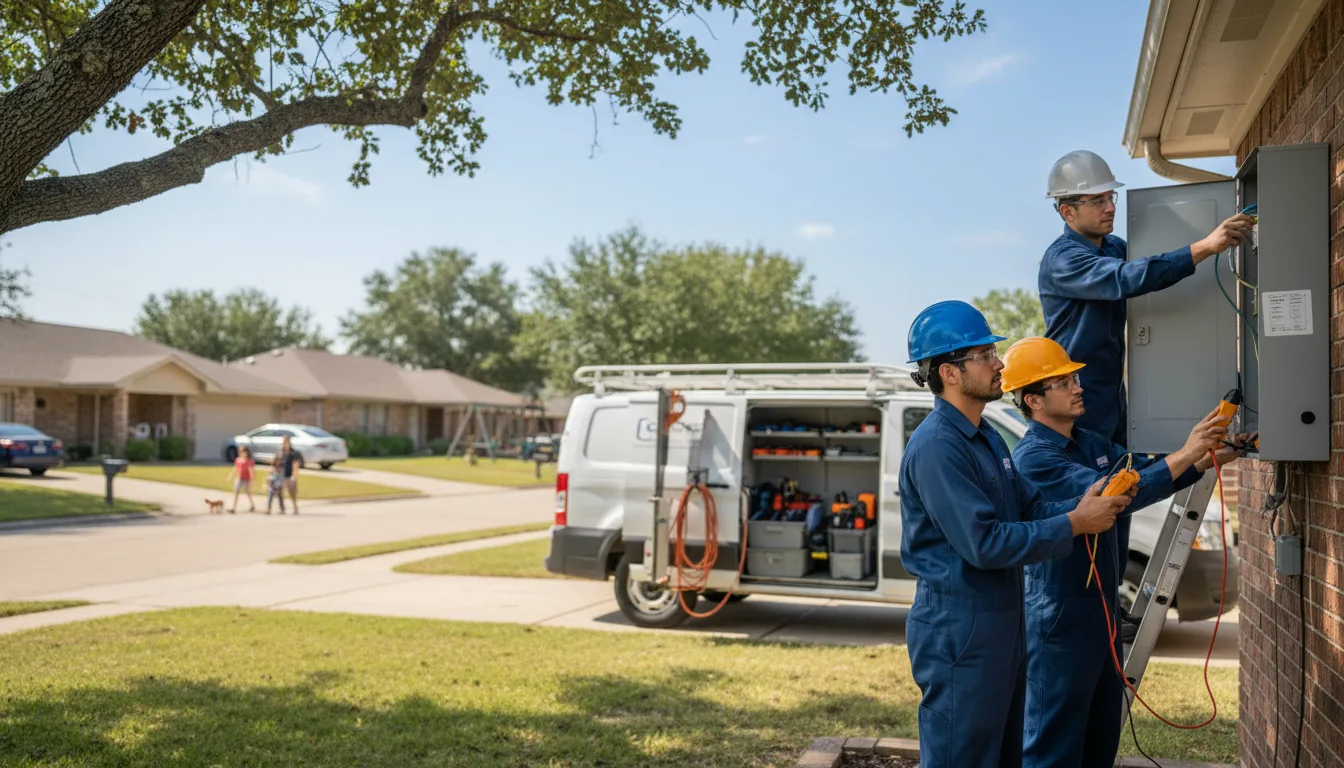 Certified electrician providing emergency electrical services in Walters, OK